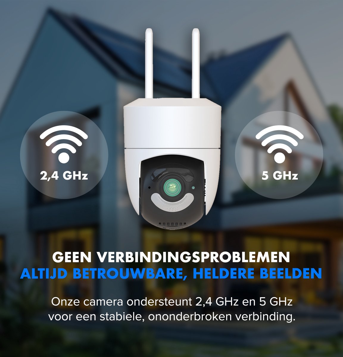 Afbeelding 3 van Quipted S1 Beveiligingscamera voor Binnen & Buiten – Security Camera met Nachtzicht – Buitencamera - 2K HD 4MP - Met WiFi en App - Incl 64GB SD