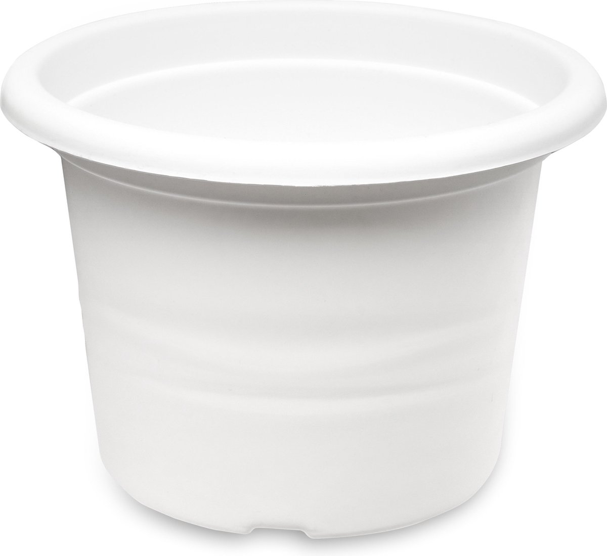 1x Garronda Plantenpot Bloempot - Kunststof - Rond - Plantenbak - Wit - ⌀17cm H=12cm - GD-NIC-Barcelona95
