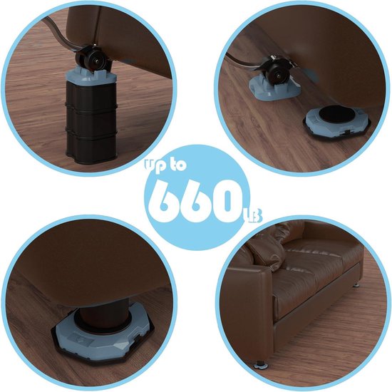 Zware Meubellifter, Meubellifter Met 4 Stuks Bewegende Schuifregelaars Meubels Verhuizende Rollenset Zware Meubelroller Verplaatsen Tools F26