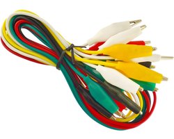 Testkabel assortiment met krokodillenbekklem 10-delig