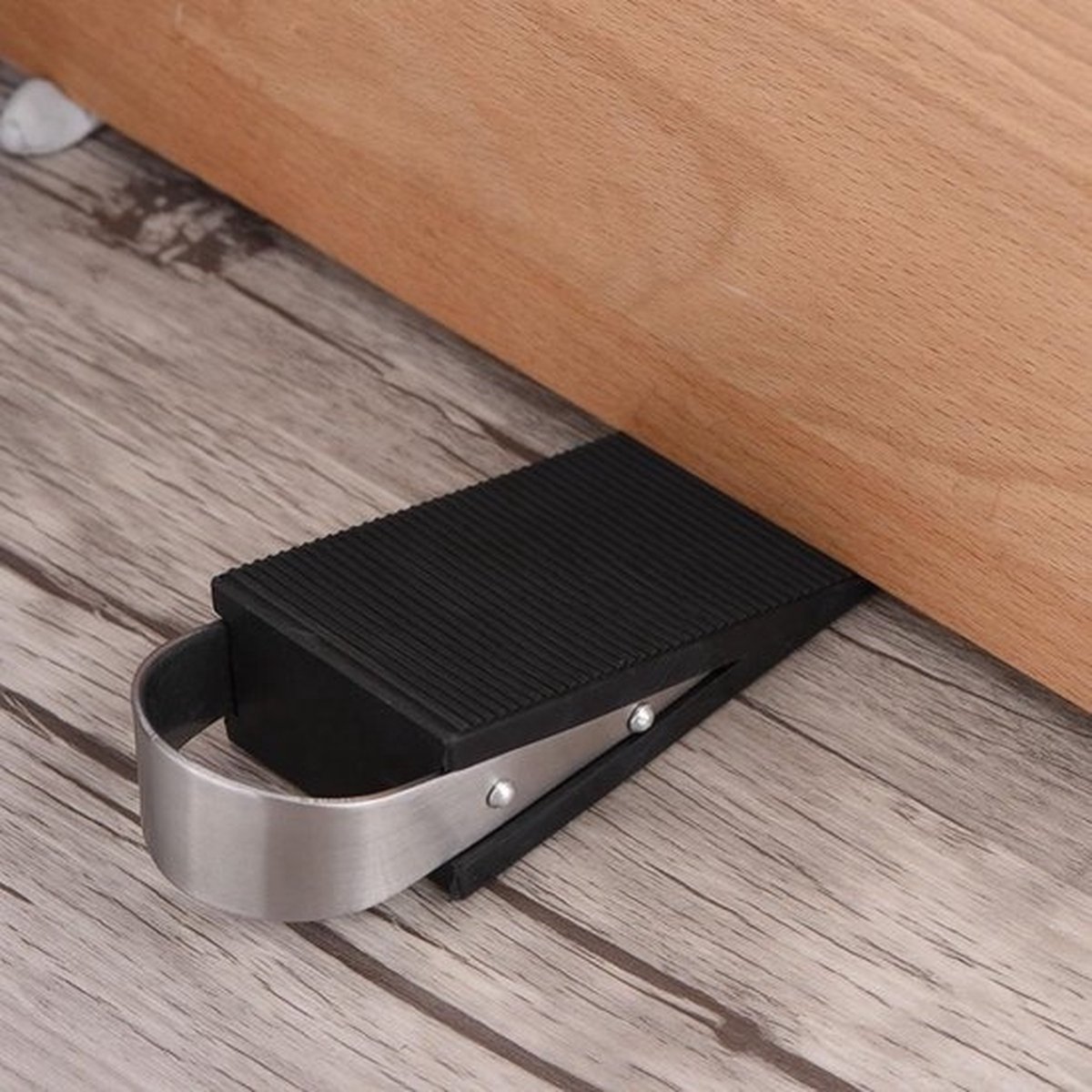 Roestvrij staal magnetische deurstopper - geen boren nodig - zilver