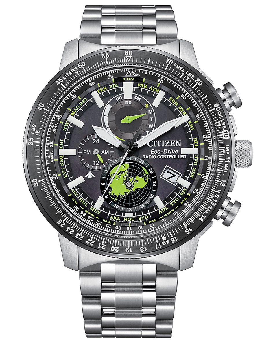 Citizen Promaster Geo Trekker BY3006-53E Horloge - Staal - Zilverkleurig - Ø 46 mm