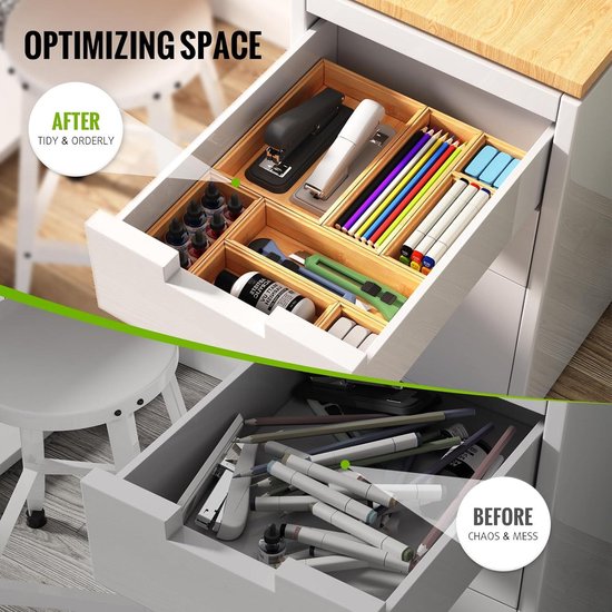 Sorbus 360° make-up organizer - bamboe hout make-up opslag carrousel voor cosmetica, huidverzorging roterende make-up organizer voor ijdelheid, badkamer opslag