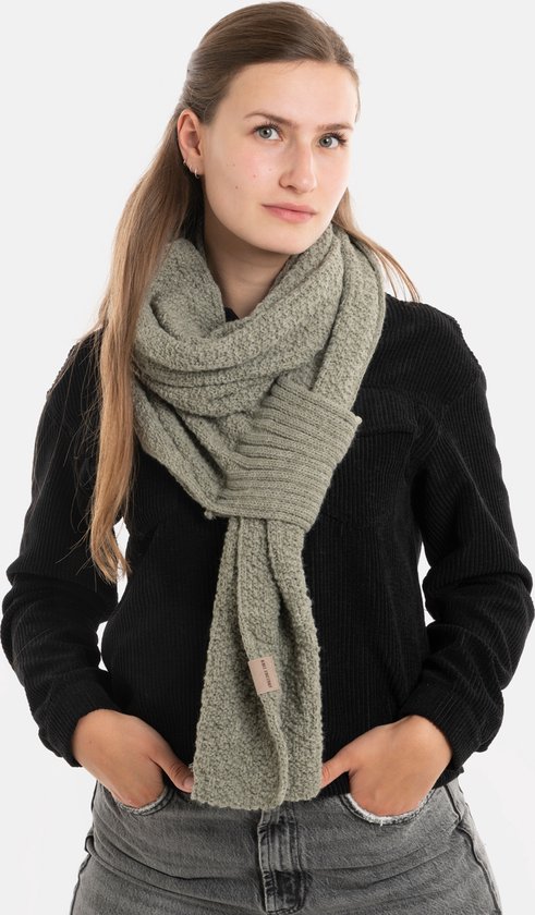 Knit Factory Alex Gebreide Sjaal Dames & Heren - Grof Gebreid 200x45 Cm