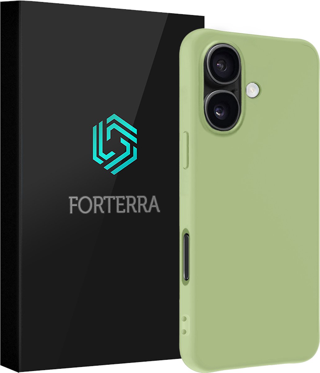 Hoesje Geschikt voor Apple iPhone 16 - Sterk & Shockproof - Siliconen Case - Hoes Cover - Groen