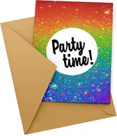 Uitnodiging kinderfeestje + Enveloppen 10 stuks - Thema Party - Beschrijfbaar - Uitnodigingskaarten - Uitnodiging verjaardag - uitnodiging verjaardag feest - Uitnodiging kinderfeestje Jongen of Meisje - Uitnodiging feestje - uitnodigingen