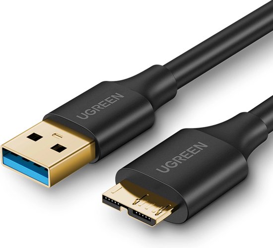 USB-A 3.0 naar Micro USB-B kabel 1m zwart SuperSpeed 5Gb/s Ugreen