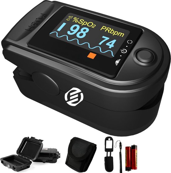 Equivera Saturatiemeter - Oximeter - Zuurstofmeter - Handig en Makkelijk in Gebruik