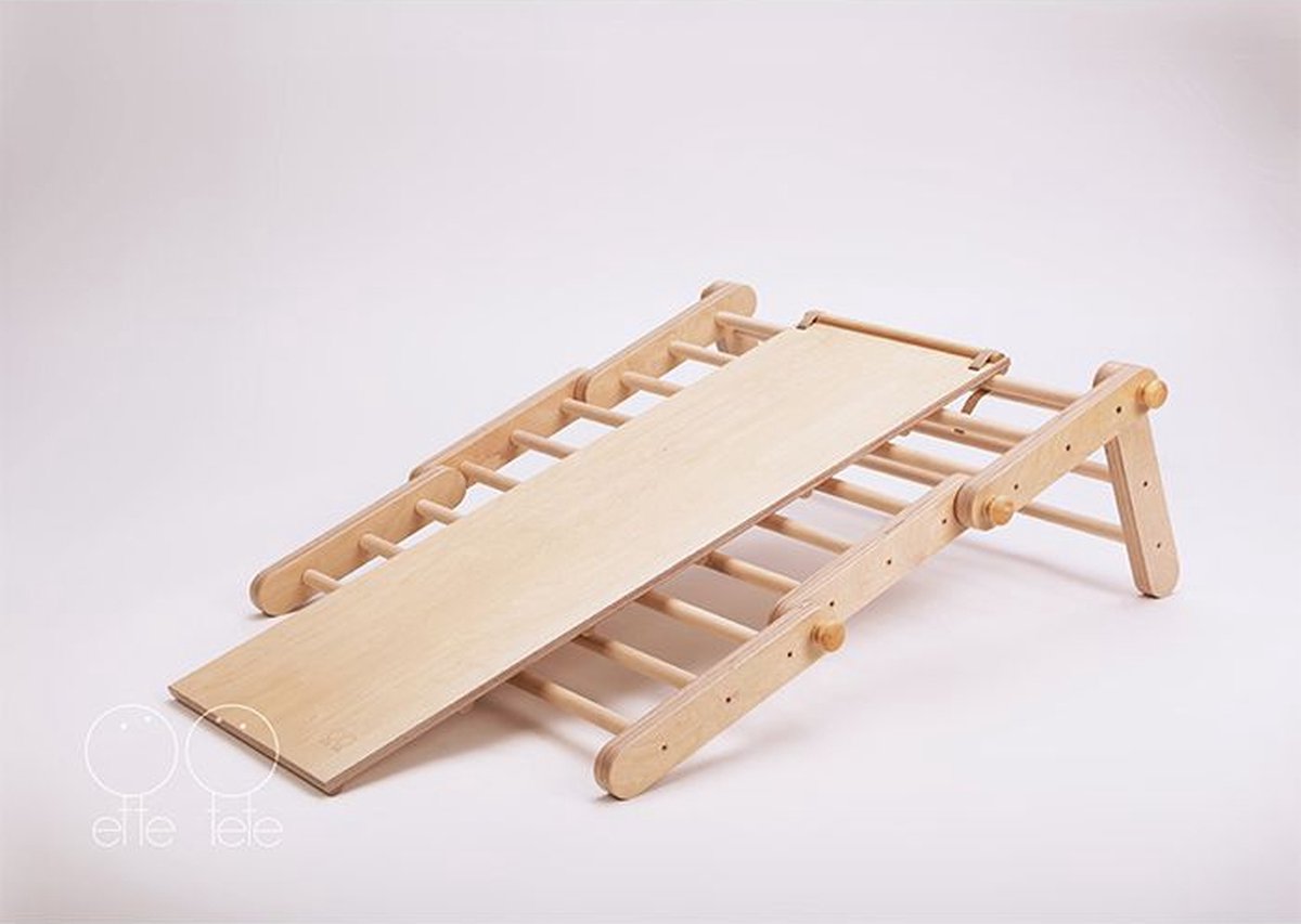 Ette Tete Houten klimrek Mopitri met glijbaan — afbeelding 5