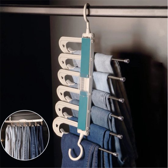 2 Stuks Ruimtebesparende Kleerhangers - Upgrade Antislip Meerdere Lagen