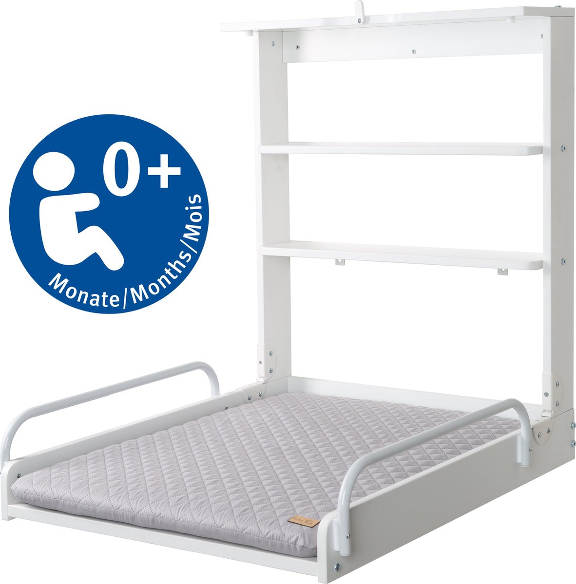 Roba Aankleedplateau voor wasmachne ncl. Aankleedkussen Ulen wt Roba Aankleedplateau voor wasmachne ncl. Aankleedkussen Ulen wt