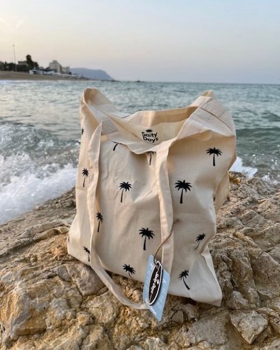 Salty Days - cotton bag palm - katoenen tas - Tote bag - boodschappen tas - palmboom- beach