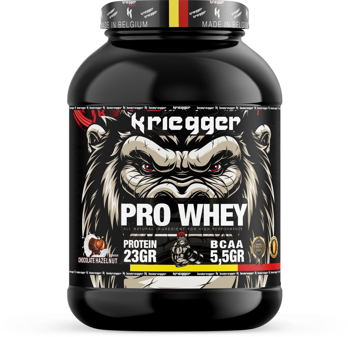 Goedkoopste Pro Whey Kriegger / Flavour - Chocolate hazelnut 2000 gr
