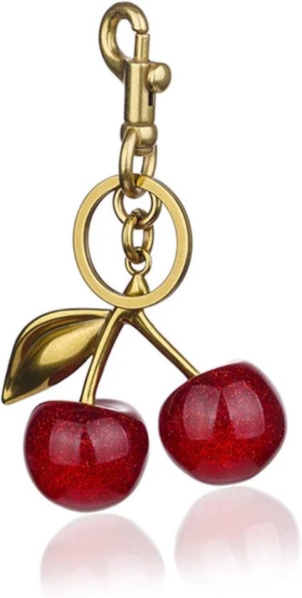 Foto: Tashanger kersen accessoires voor tas bag charms tashanger tas hanger sleutelhanger crystal cherry charms bag tassen damestassen tassen tashangers