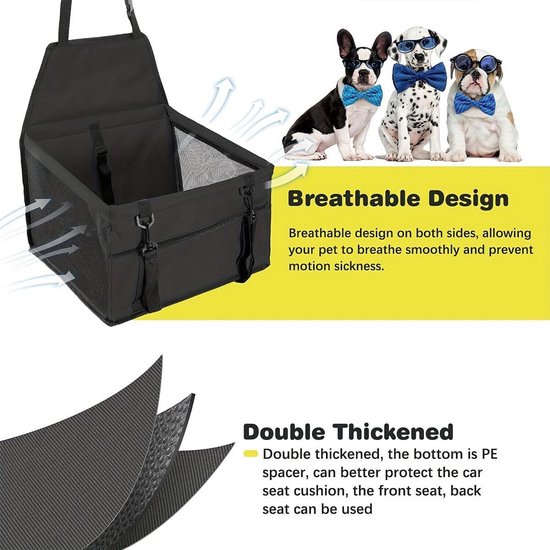 Voiture de panier de chien - chien de siège d’auto - chien de panier de voiture - voiture de siège de chien - coffre de voiture de panier de chien - voiture de coussin de chien - voiture de panier de Chiens