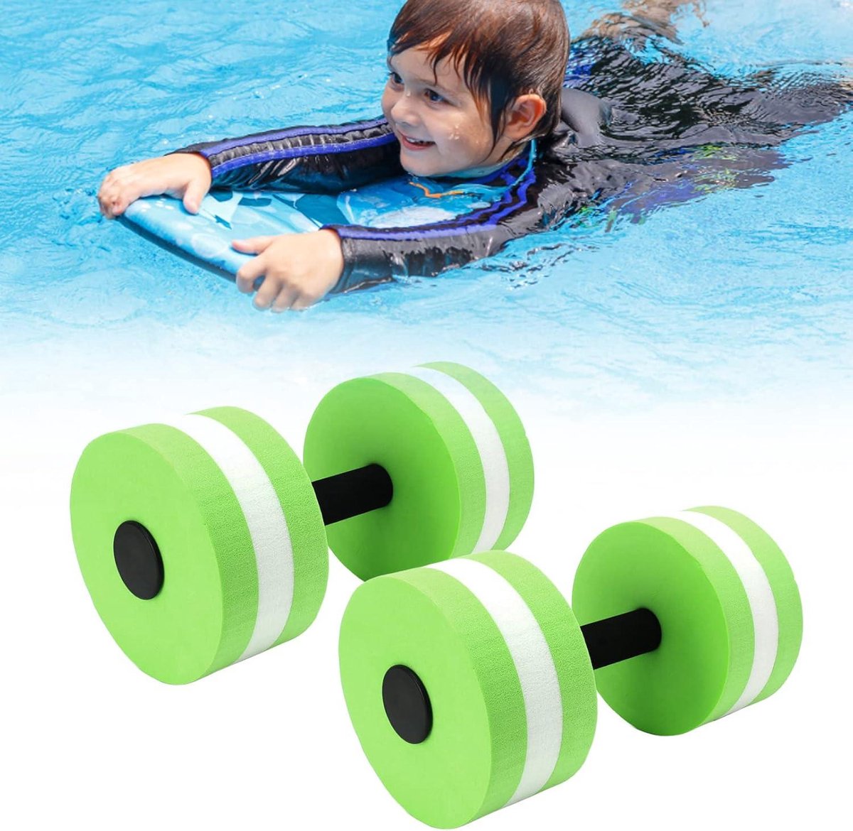 Haltères Aquatiques Mousse EVA – Poids à Eau Pour Piscine – 2 Haltères Aquagym – Fitness Aquatique Portatifs