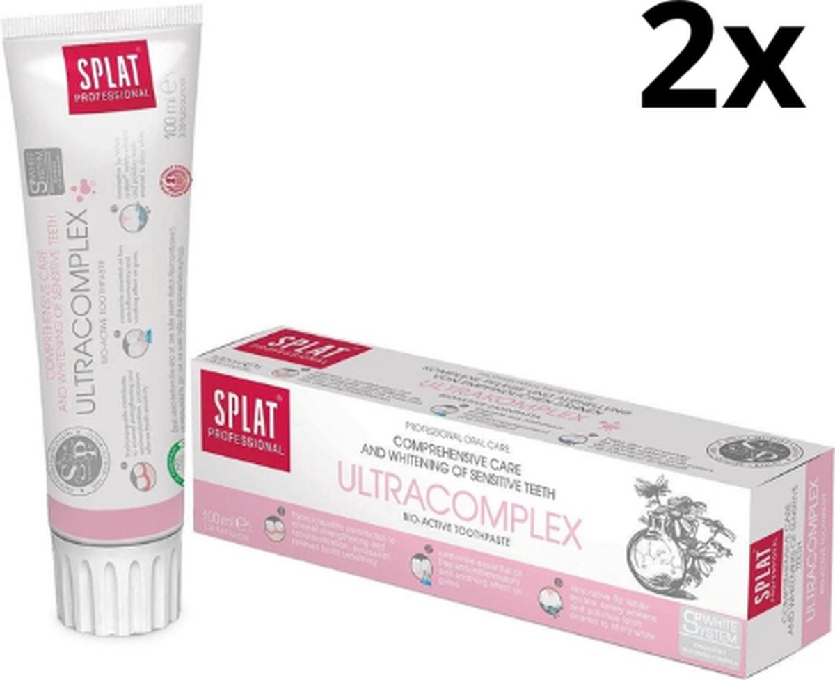 Goedkoopste Splat Professional UltraComplex Bio Actieve Tandpasta - 2 x 100 ml - Voordeelverpakking