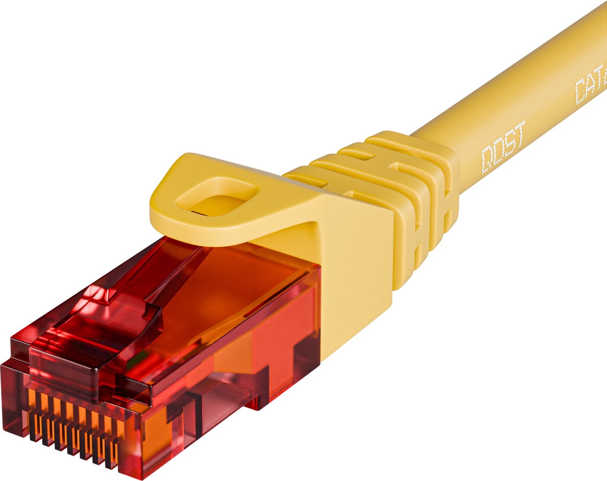 Qost - CAT6 internetkabel - 100% koper / UTP - 10 Gbps / 250 MHz - RJ45 Connectoren - Patchkabel / Netwerkkabel - 3 meter - Geel
