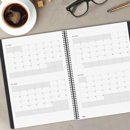 Finocam - Agenda Capri 16 maanden 2025 2026 horizontale