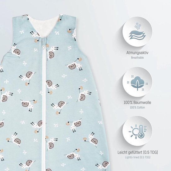 JULIUS ZÖLLNER Demi gigoteuse bébé jersey Smart Friends TOG 0.5 JULIUS ZÖLLNER Demi gigoteuse bébé jersey Smart Friends TOG 0.5