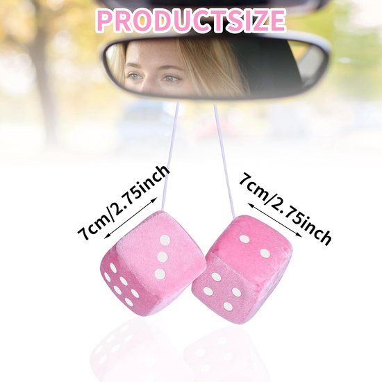Vierkante dobbelstenen hanger fuzzy pluche