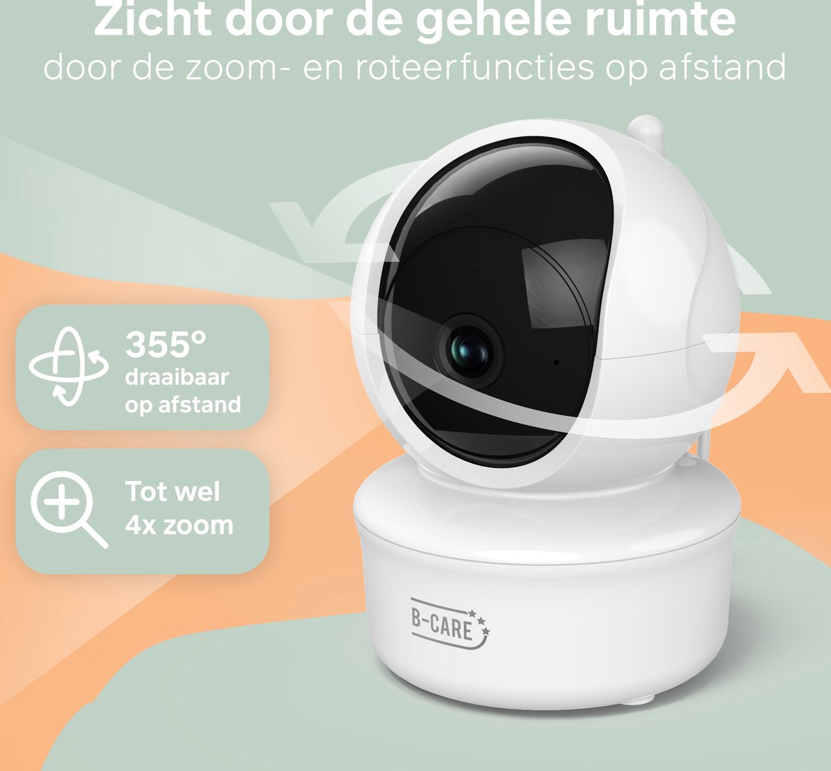 B-Care Moon met 5-inch monitor en twee camera's thumbnail 5