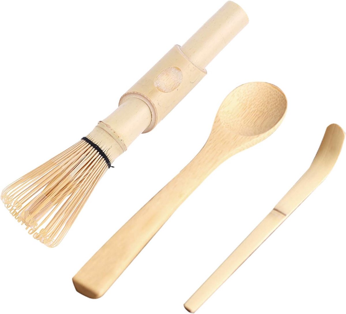 Matcha Klopper Matcha Making Set Garde Lepel Theelepel voor Theeliefhebbers Matcha Garde (Chasen) Traditionele Lepel (Chashaku) Diepe Lepel De Perfecte Set om een ​​Traditionele Kop Matcha te Bereiden 1 Set