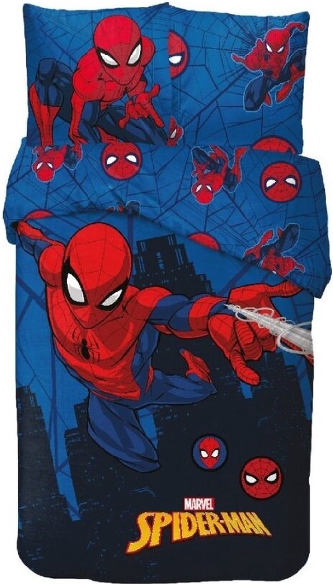 Marvel - Spiderman - Dekbedovertrek - 140x200 Cm - 100% Katoen – Eenpersoons