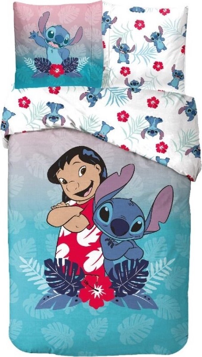 Disney Lilo & Stitch dekbedovertrek Ohana - Eenpersoons - 140 x 200 cm / 70 x 90 cm - Katoen