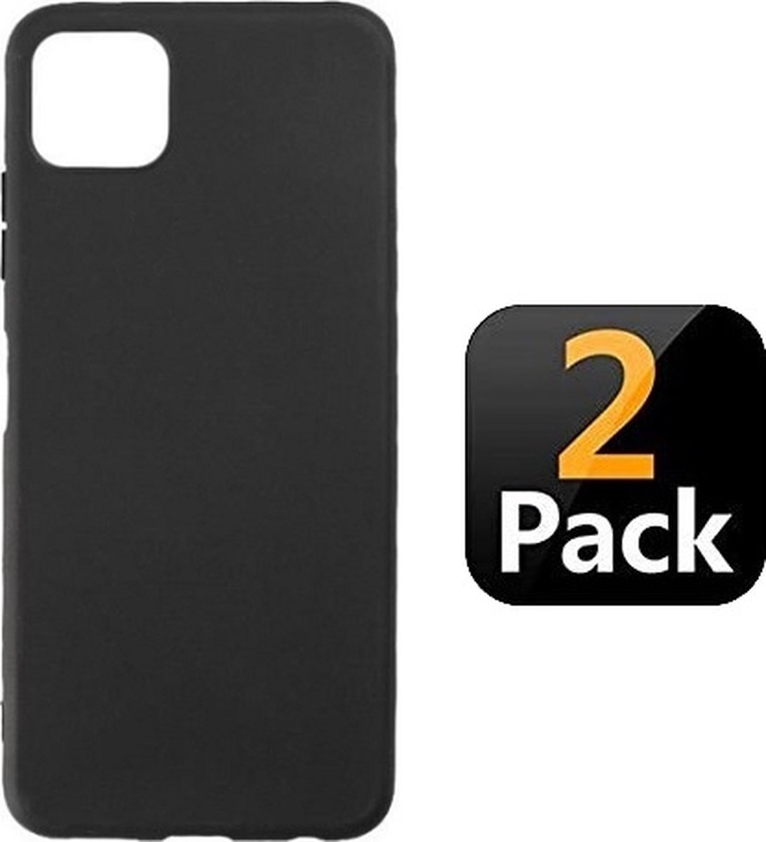 Samsung A22 5G Hoesje TPU Siliconen Zwart 2x