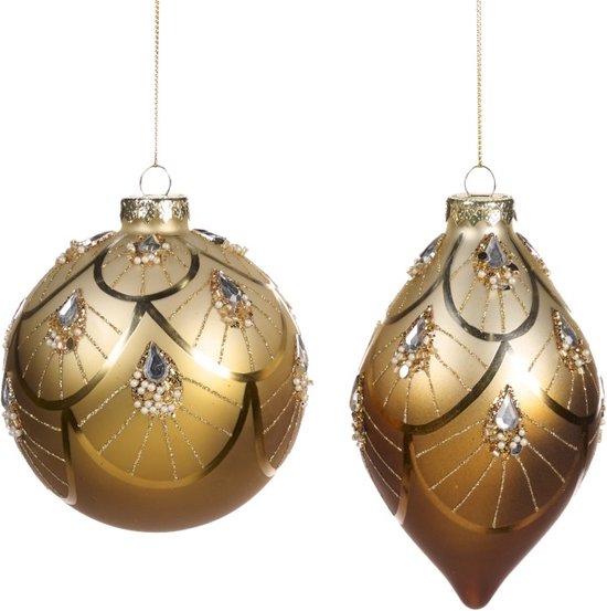 Goodwill Boule de Noël en Glas Or Value Ass. Par 2 Pièces