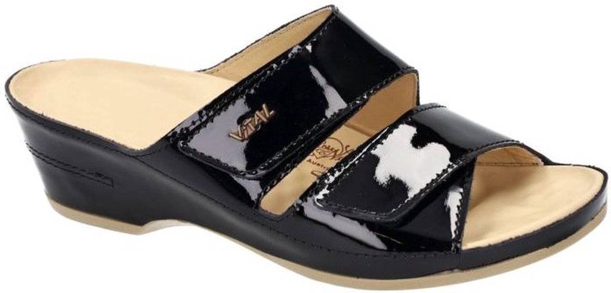 Vital -Dames - zwart - slippers & muiltjes - maat 39