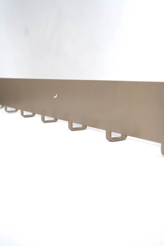 WDW-Furnture - Wandkaptsok - Staal - Metalen kaptok - Wanddecoratie - kapstok - metaal - parelmoer - grijs — afbeelding 3
