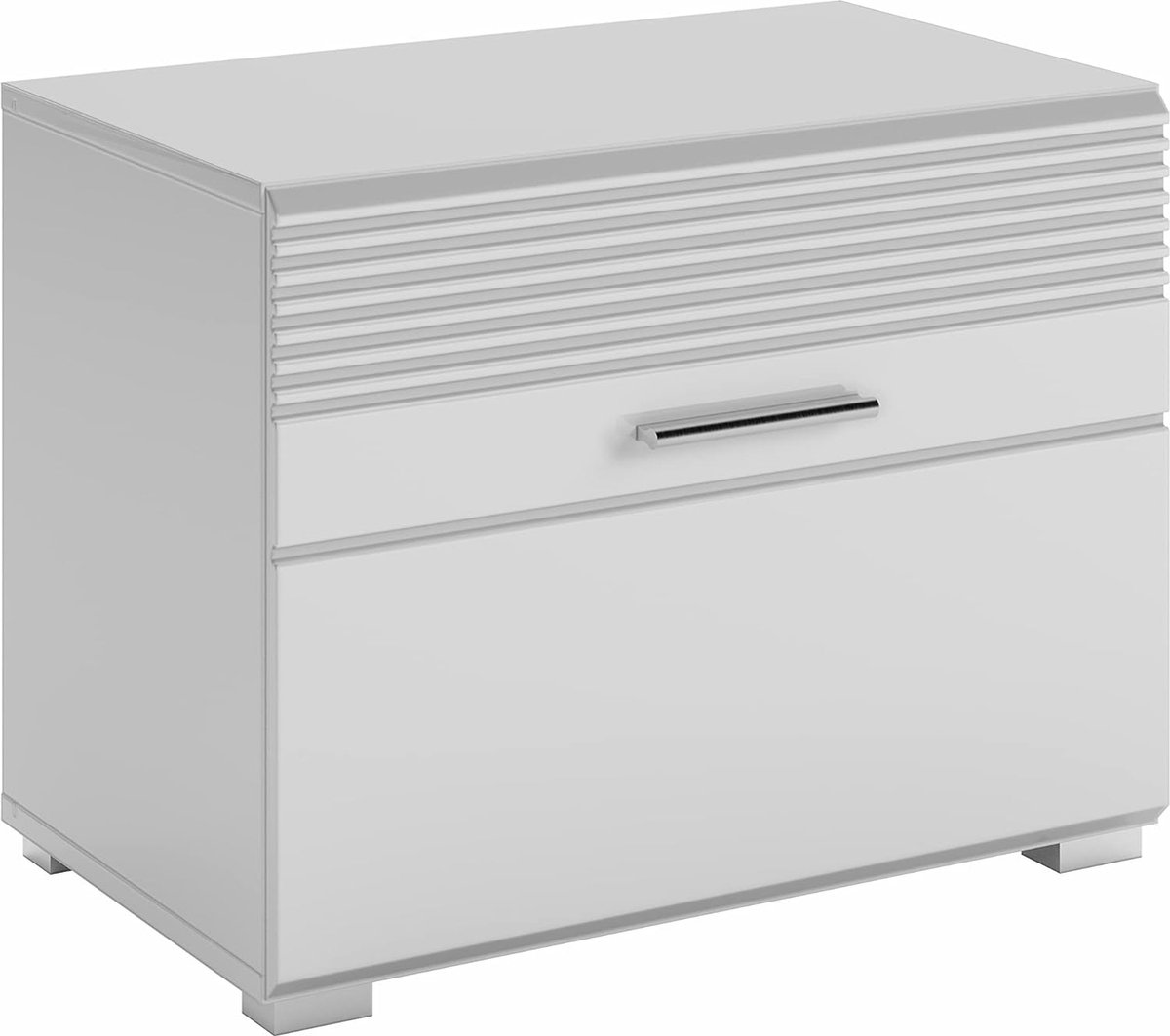 Goodivery ® Praktische Witte Schoenbank met Opbergruimte en Extra Plank voor Hal