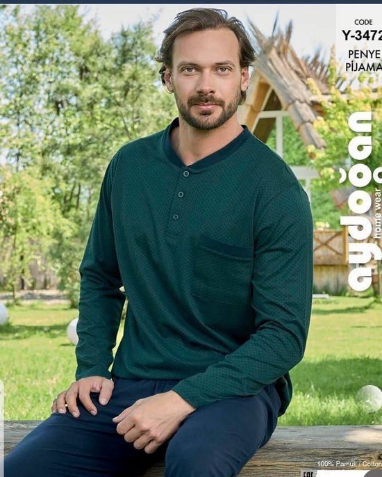 Aydogan Pyjama Homme Set Pyjama en Coton Confortable et