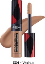 L'Oréal Paris - Infaillible More Than Concealer - 334 Walnut-Langhoudende concealer met een hoge dekking - 11ml