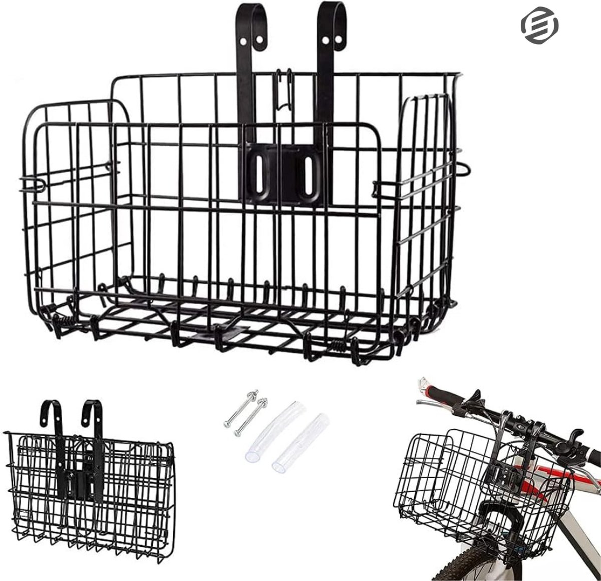 Equivera Fietsbak - Fietsmand - Fietskrat - Fiets Mand - Fietsmanden - Fiets Bak - Fiets Krat
