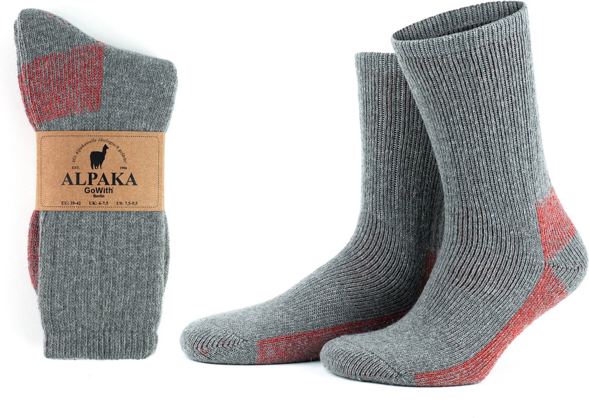 GoWith Alpaca Thermosokken-2 paar-Wollen Sokken-Maat 43-46