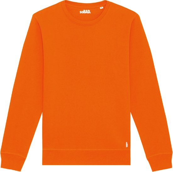 Basic sweater - oranje - M - soBAD. | Crewneck | 100% Organic | Unisex | Sweater heren | Sweater dames