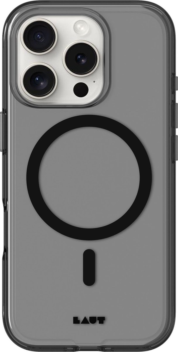LAUT Crystal-M - iPhone 16 Pro Max - Transparant zwart