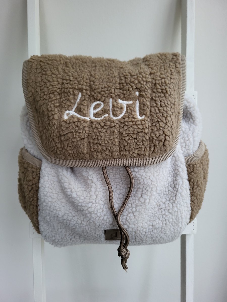 Back to school. Jollein teddy rugzak colourblock/rugtas jollein teddy/geborduurde naam/gepersonaliseerd
