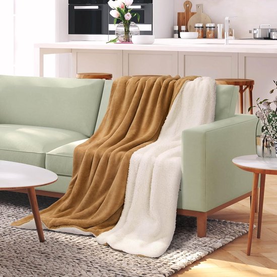 RUIKASI Fleece plaid, 220 x 240 cm, deken voor bed van 135/150 cm, grote deken voor op de bank, flanel, extra zacht en warm, roze, 100% microvezel, flanellen deken