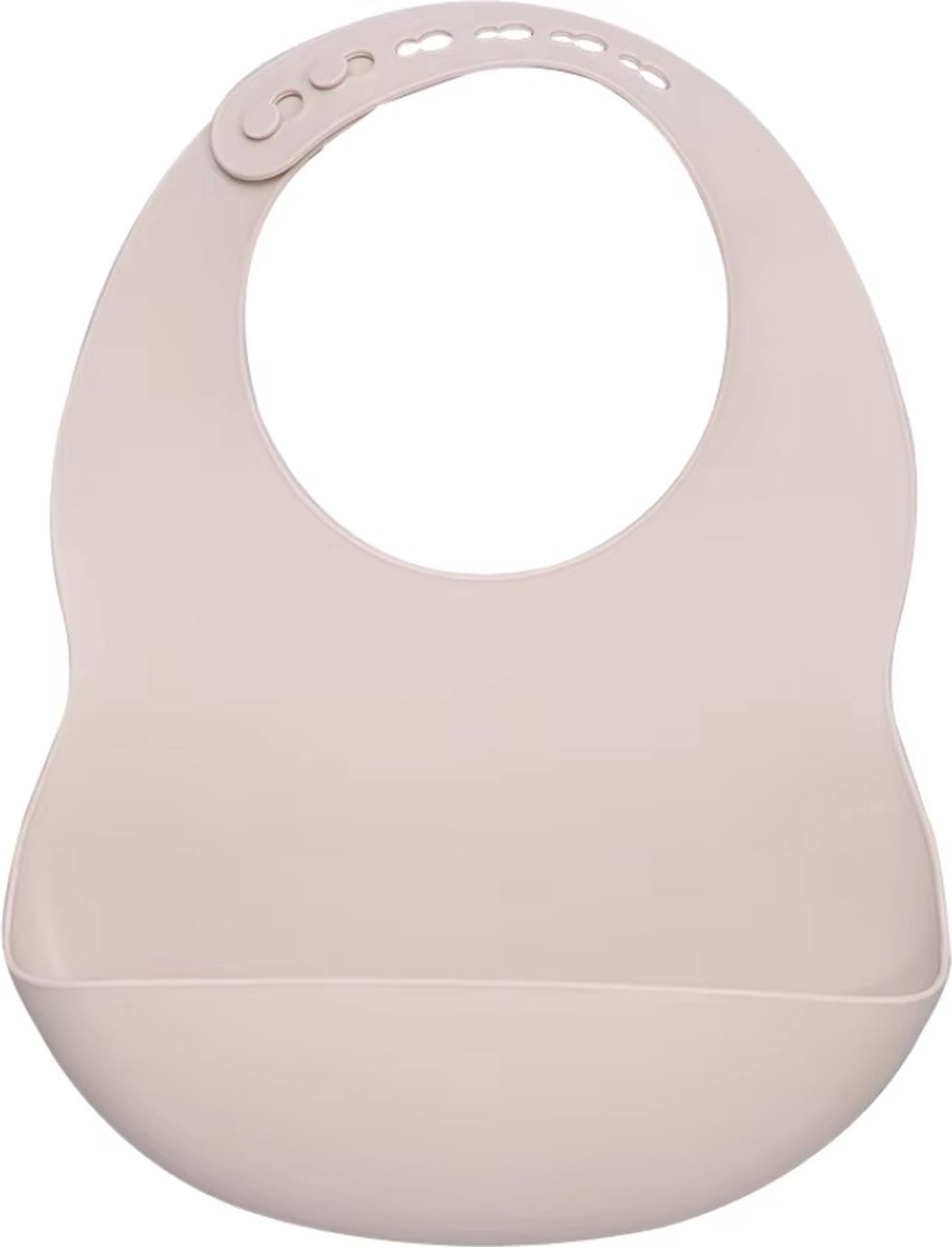 Goedkoopste YourBabyStore - Siliconen Slabbetje Met Opvangbakje - Verstelbaar - Roze