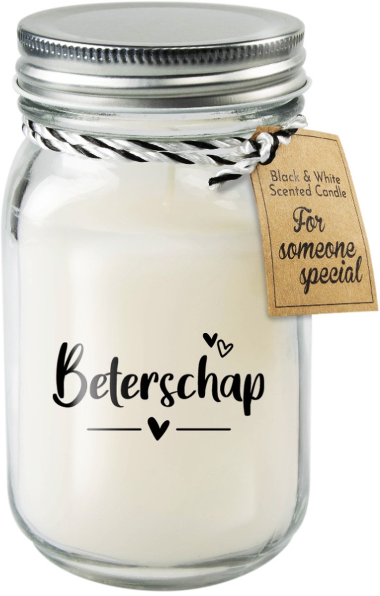 Black & White geurkaars Beterschap