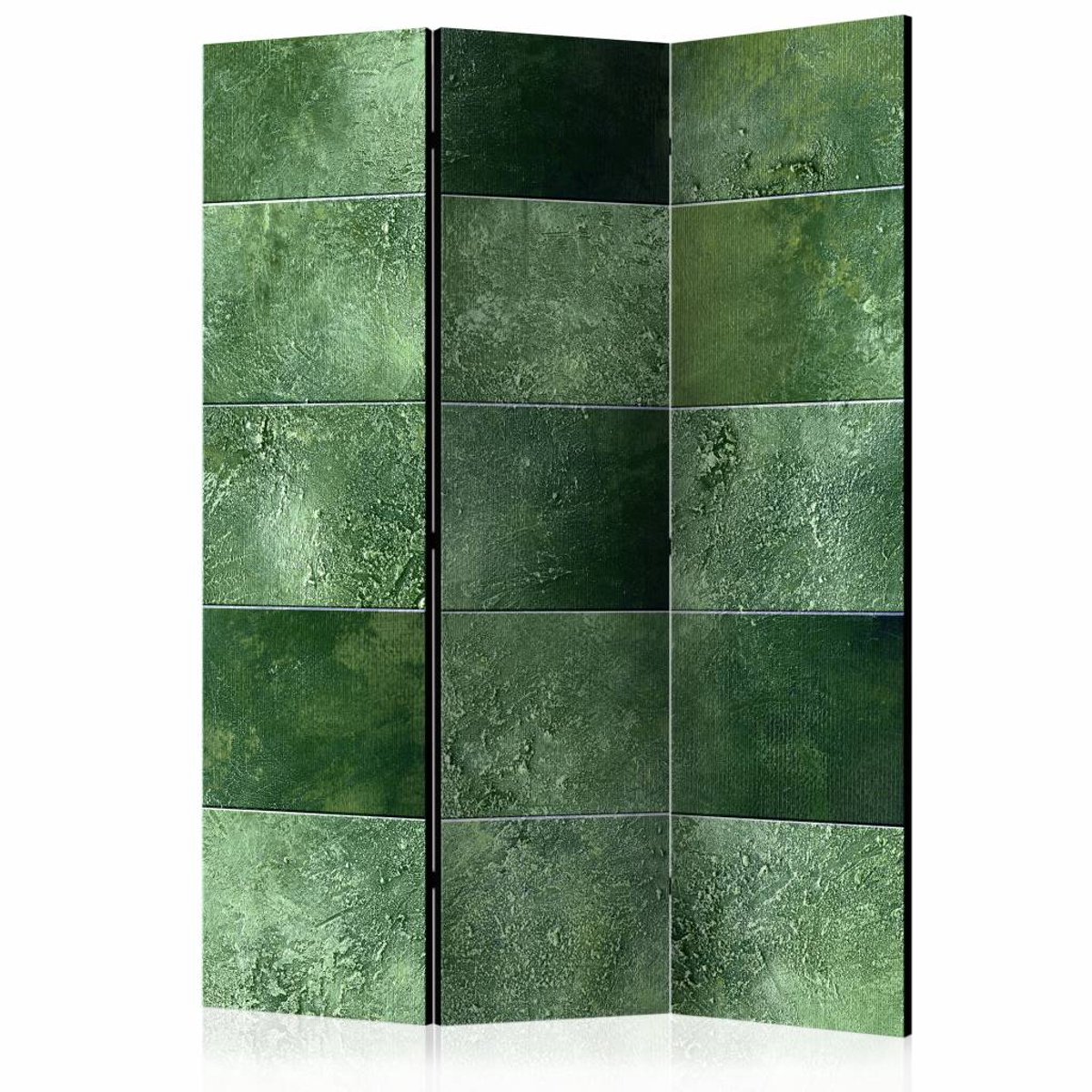 Vouwscherm / Kamerscherm - Groene puzzel 135x172 cm , gemonteerd geleverd dubbelzijdig geprint