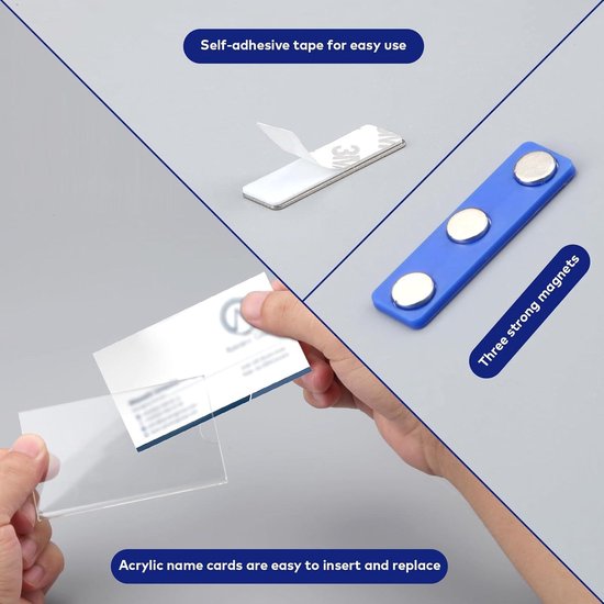 20 stuks magnetische naambordjes voor kleding – Herbruikbare