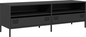 vidaXL - Meuble TV - 135x39x43,5 - cm - laminé à froid - acier - noir