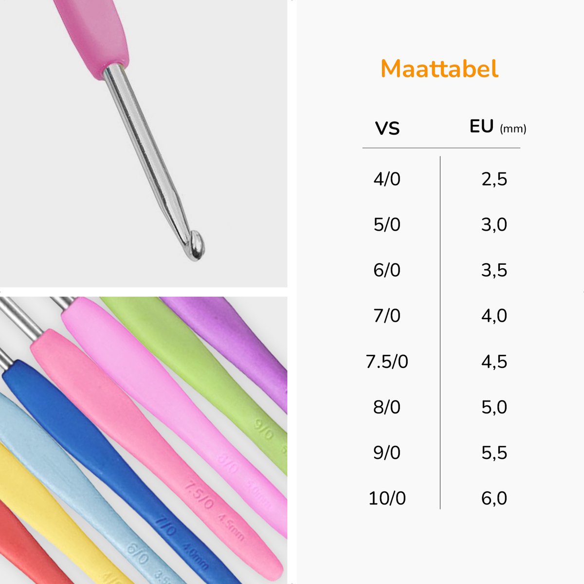 4 stuks Ergonomische Haken, Plastic Naalden Breien Haken met Grote