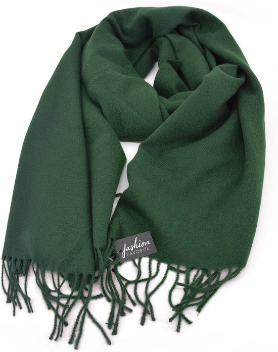 Foto: Flore sjaal groen 190 x 70 cm herfst winter polyester fashion favorite