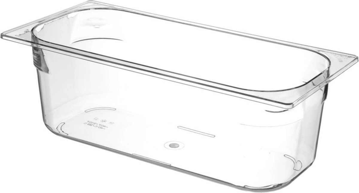 HENDI IJscontainer – polycarbonaat – 5L – transparant – 360x165x120 mm – vaatwasmachinebestendig